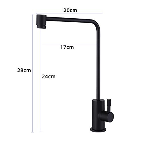 Robinet de cuisine design chrome nero avec rotation fluide à 360°