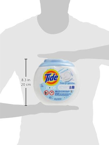 Tide Pods Liquid Detergent Pacs, Free & Gentle, 42 Count (Pack of 4) (Packaging May Vary) - Image 8