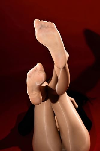 Women's Shiny Sheer Tights High Waist Sheer Pantyhose Oil Seamless Stocking4