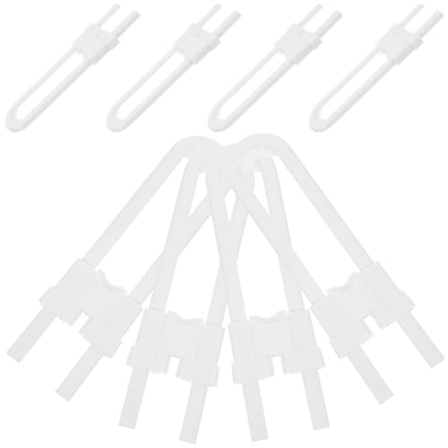 PERSELOSO 8個 字型チャイルドセーフティロック 扉 用スライドロック いたずら防止 簡単取付 取外し可能 食器棚 冷蔵庫対応