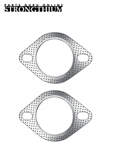 Image of Strongthium 2PCS 2.5 inch Exhaust Gasket 2 Bolt | for 2.5 Inch Muffler Flange Manifold 120-06310-0002 High Temperature