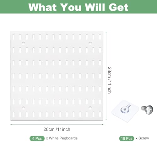 Uxcell A23071300UX0621 4Pcs Plastic Pegboards Wall Panels thumb #1