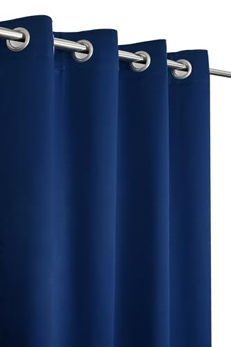 Image of LaVichitra 2 Pieces Premium Blackout Curtains - Thermal Insulated, 3 Layered, 100% Opaque Window Curtain - 5 ft, Navy Blue