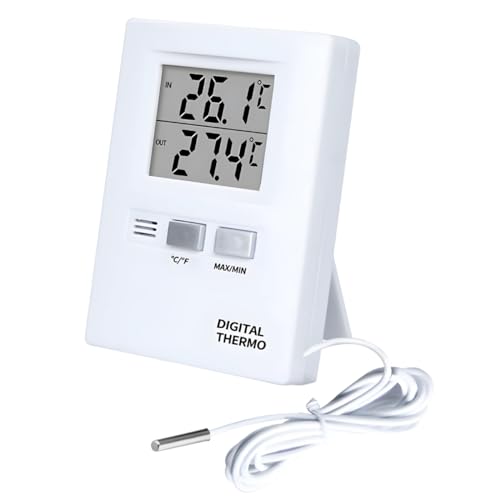 Termômetro Digital Temperatura Máxima e Mínima Interno Externo co...