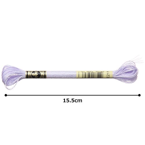 Fil à broder DMC 100% polyester rose résistant pour point de croix - 5