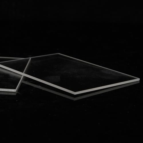 Image of 50 x 50 x 1 mm Optical Glass Squares (1 Piece),Square Quartz Glass,Fused Quartz Plates,Fused Silica Glass,Quartz Glass Sheet for Laboratories and Industrial Use (Industrial Grade)