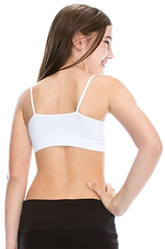 Kurve Girl’s Training Sports Bra – Seamless Bralette Kids Crop Cami Made in USA2