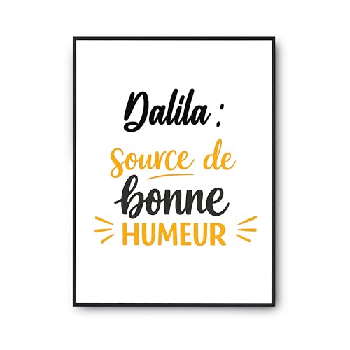 Affiche humour Dalila poster pour illuminer votre intérieur