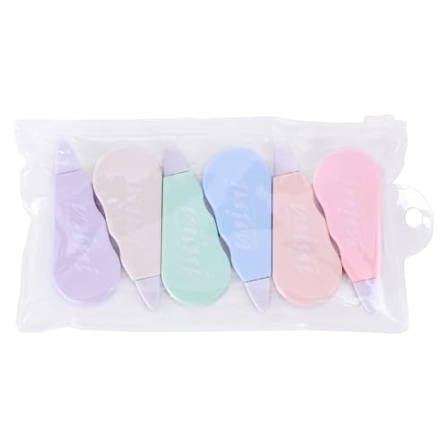 6Pcs Correction Tape Roller White Out Tape Quick Drying Corrective Tape for Writing Journaling School Office Supplies