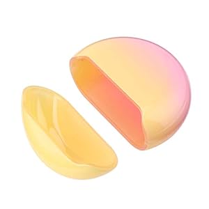 NICERIO Draadloze Oortelefoon Hoes Plastic Kleurverloop Draadloze Oordopjes Harde Schaal Headset Opbergtas Koptelefoon Accessoires Voor Freebuds (Geel Roze)