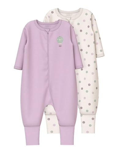 Name it baby Damen Nbfnightsuit 2P Zip Ff Jet Dot Noos, Jet...