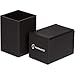 FERNACO Pen and Pencil Holder for Desk - Set of 2 - Silicone Pen Holder is Durable and Long Lasting - Simple and Stylish Desk Organizer - Matte Black