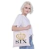 AKTAP Six The Musical Merchandise Broadway Queen Tote Bag Musical Theatre Gifts for Six Queeen Fans Party Favor (Broadway Queen Tote Bag) #5