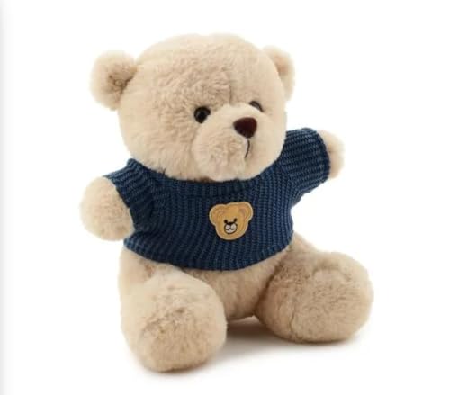 Image of Cute Teddy Bear Soft Toy Plush Stuffed Animal with Sweater for Kids Baby - Soft Huggable Teddy Doll for Cuddling, Birthday Gift & Home Decor 25CM