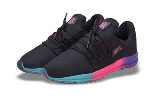 TENIS FEMININO PARA CORRIDA LEVINHO (37, PRETO E AZUL)