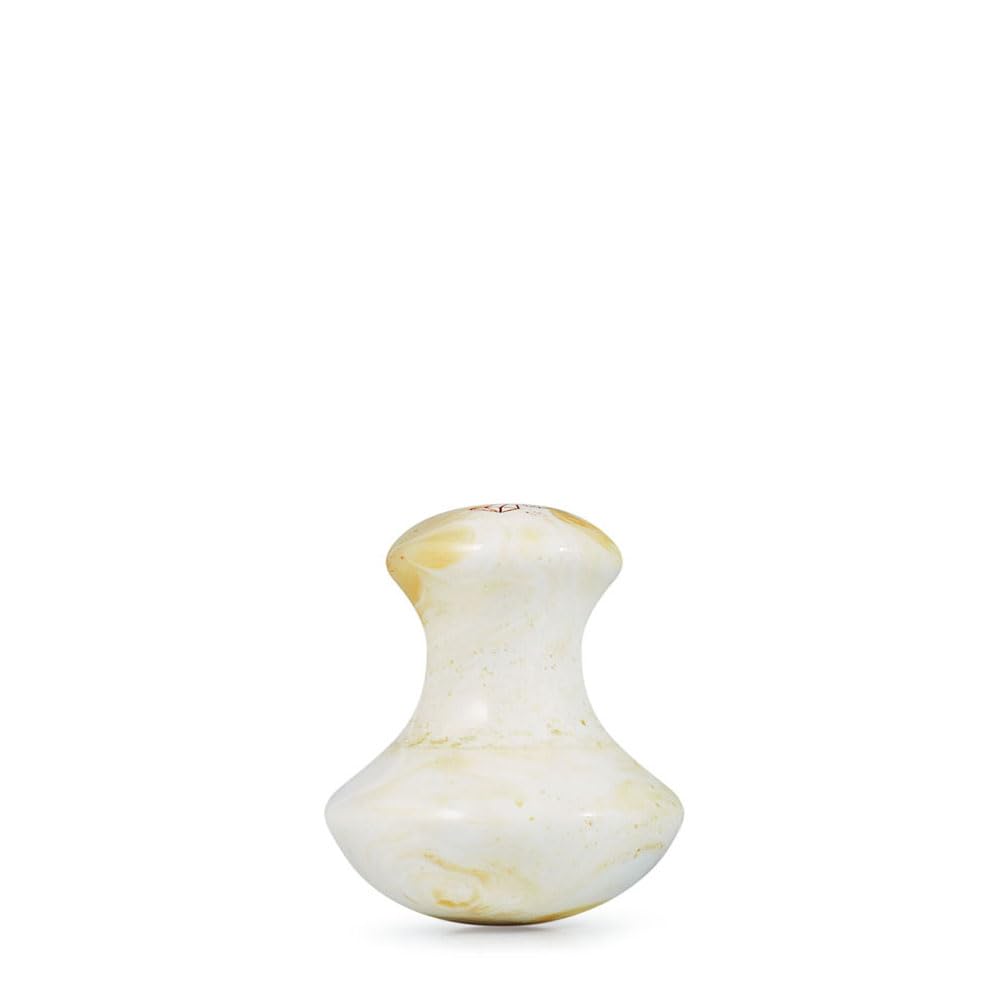 CRYSTALLOVE Gua Sha Pilz - Gesichtsmassage Stein- milchiger Bernstein - Pilzform - für Gesicht, Augen, Augenschwellungen Hautstraffung von Gesicht - Massagestein