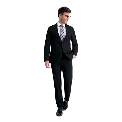 Haggar Men's Slim Fit Smart Wash Suit Separate Pants & Jackets Black - image 2