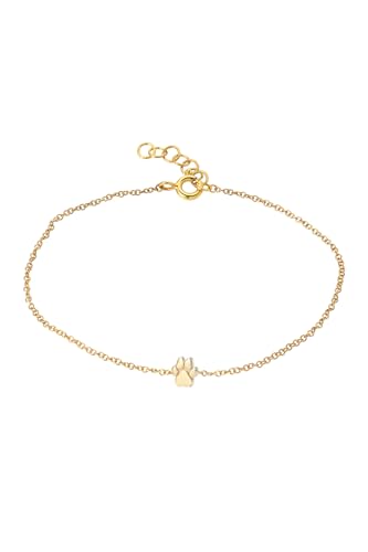 14K Gold Tiny Paw Bracelet, 5mm