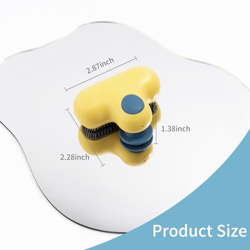 Image of Mini Silicon Shower Squeegee for Shower Mirror with Adhesive Hook, Bathroom Cleaner Tool Household Window Mirror Squeegee for Medium-Sized Glass Door or Window Cleaning, 3 inch, Multi-Color, 3 Pack