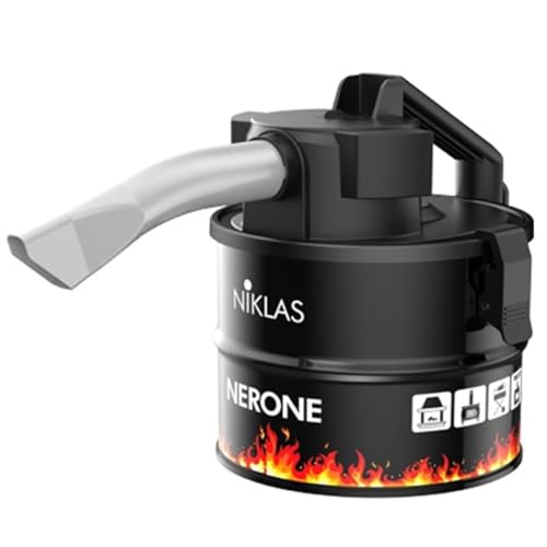 Niklas – Aspirador de cenizas y gránulos 600 W 4 litros Filtro HEPA Ceniza virutas Pellets