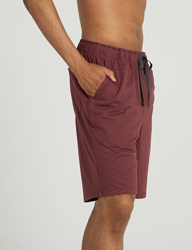 LAPASA Men's Pajama Shorts (2 Pack) Super Soft Knit Sleepwear Lounge Pants PJ with Drawstring and Pockets Lightweight M932