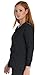 MediChic Women's Stretch Round Neck Warm Up Scrubs Jacket with Snap Fronts Black