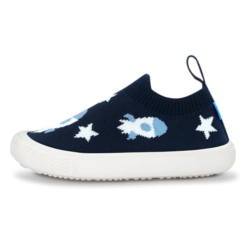 Image of JAN & JUL Slip-on Knit Shoes, Machine Washable and Lightweight Sneakers for Toddler Boys and Girls