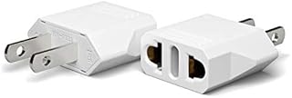 Unidapt Europe to US Plug Adapter, 2 Pack, European to USA Plug Adapter, EU to US Plug Converter, Travel from Europe to USA Outlet, Power Travel Adapters European to American, Canada, Mexico, Type A