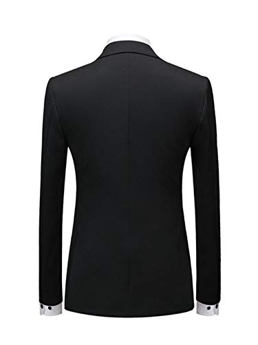 GATMSTZ Mens Slim Fit 2 Pieces Double Breasted Suit Men Jacket Pants Peak Lapel Wedding Formal Party Homecoming Deep Green2