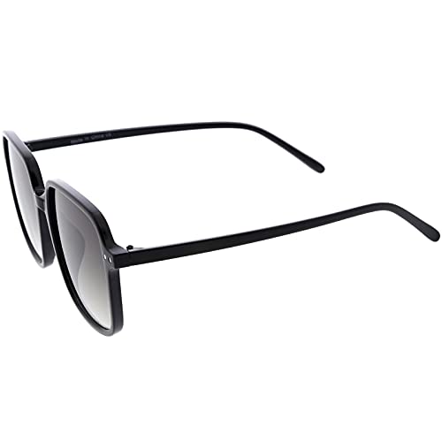 zeroUV - Chic Everyday Square Mid Temple Oversized Sunglasses D2573