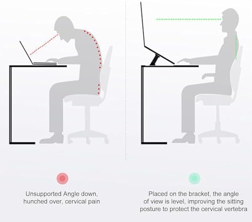 Soporte ergonómico portátil y plegable para laptop blanco miniatura 4