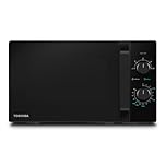 Toshiba MW2-MM20P(BK) - Forni a microonde standard, 20 Litri, 800 W, 5 livelli di potenza con pratica funzione di scongelamento, illuminazione a LED interno/Nero