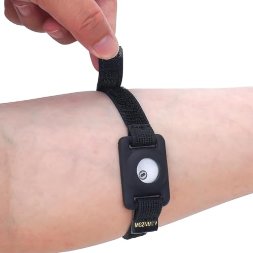 Adjustable Armband for Lingo Continuous Glucose Monitor CGM Continuous Glucose Monitor System Transmitter Sensor Cover - No More Patches (Black)