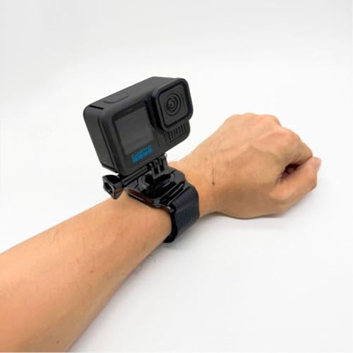 Image of 360 Rotation Hand Wrist Strap Mount Glove for GoPro Hero 13 /12 /11 /10 /9 /8 /7 /6 & DJI Osmo Action 5 Pro /4 /3 - Adjustable Action Camera Hand Mount (Hand Grip Mount)