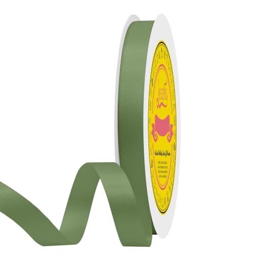 Image of Double Face Spring Moss Satin Ribbon 1 /2 inch X 50 Yards Polyester Spring Moss Ribbon for Gift Wrapping Very Suitable for Weddings Party Invitation Decorations and More