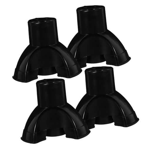 TOVINANNA 4pcs Crutch Accessories Walking Stick Crutch Tips Thickened Pole Tip Covers Rubber Tips for Canes Crutch Replacement Tips Walking Cane Accessories Cane Foot Pad Cane Tips Black PVC