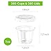 Dealusy 360 Set 1 oz Jello Shot Cups with Lids, Sturdy & Food Safe Disposable Plastic Portion Condiment Dipping Sauce Cups, Small Containers for Salad Dressing