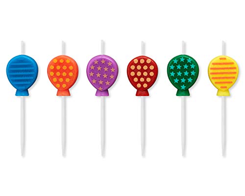 Image of Papyrus Birthday Candles, Balloons (6-Count)