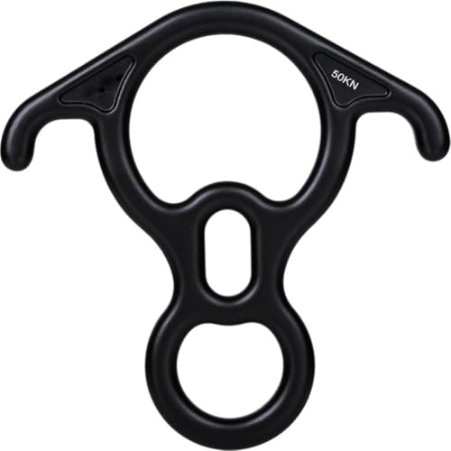 Ymxygz Mosquetón De Cuerno De Buey De 50kn, 8 Descensor, Equipo De Aseguramiento Y Rappel De Oreja Doblada Grande, Dispositivo De Aseguramiento para Escalada
