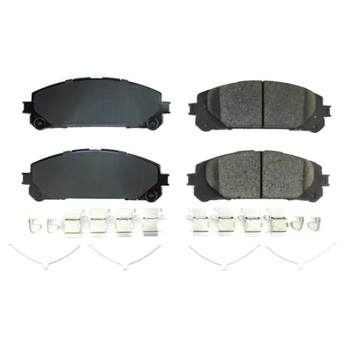 Image of PowerStop Front Brake Pads for Lexus RX350 2023-25 |RX350h 2023-25 |RX450h+ 2024-25 |TX350 2024-25 |Toyota Grand Highlander 2024-25 - Z17 Ceramic Brake Pads with Installation Hardware, 17-2304