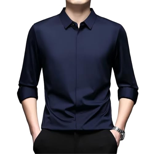Chemise à manches longues homme sans plis USTZFTBCL fluide et respirante