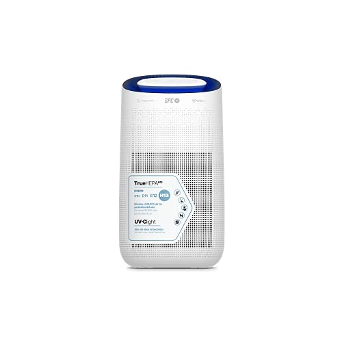 SPC ESPIRARE MAX – Purificador de aire inteligente Wi-Fi para estancias grandes, 4 fases de filtrado, filtro True HEPA 13,...