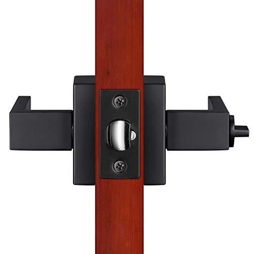 Aititan - Entry Door Levers Exterior Door Lock Set With Deadbolt - Heavy Duty Zinc Alloy Black Door Handle With Lock And Single Cylinder Deadbolt For Entrance, Front Door And Office #TOP6