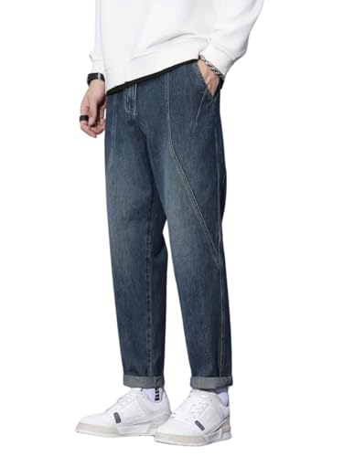 Image of GRECIILOOKS Men High Rise Jeans | Pants | Denim Jeans | Baggy Jeans | Loose FIT Jeans | Stylish Jeans