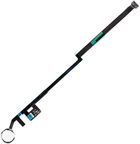 Home Button Replacement For Ipad 7 7Th Gen 10.2" 2019 (A2197 A2198 A2200),Ipad 8 8Th Gen 10.2" 2020 (A2270 A2428 A2429 A2430) Incl Flex Cable Connector (White Silver Ring) #TOP1