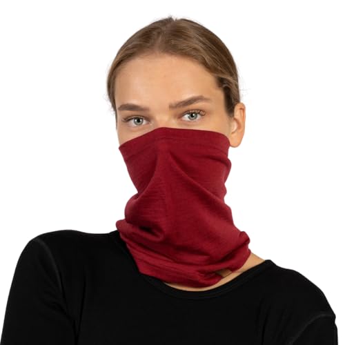 menique 100% Merino Schlauchschal – Herren Damen Einlagiger Langer 100% Merinowolle Loop Schal, Multifunktionstuch, Halswärmer, Motorrad Halstuch, Ski-Maske, für Outdoor &...