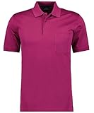 RAGMAN Polo de punto suave para hombre con bolsillo en el pecho, manga corta, M