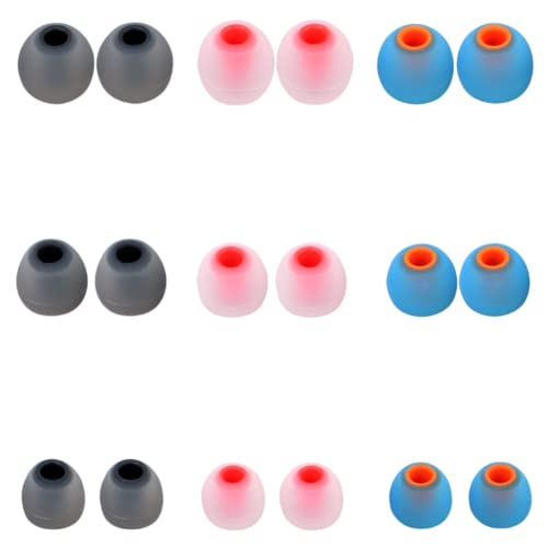 Image of Silicone Earbud Tips Earbuds Replacement Ear Tips Gels Bud for Popular in-Ear Headphones Other Inner Hole from 3.8mm - 5.1mm Earphones 9 Pairs S /M /L