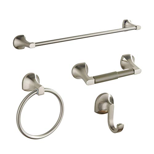 BGL Bathroom Hardware Set Brushed Nickel Adjustable Expandable Towel Bar 4-Piece Bathroom Accessory Set Wall Mounted Robe Hook Toilet Paper Holder Towel Ring Towel Bar BGL Bathroom Hardware Set Brushed Nickel Adjustable Expandable Towel Bar 4-Piece Bathroom Accessory Set Wall Mounted Robe Hook Toilet Paper Holder Towel Ring Towel Bar