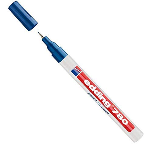 Marqueur peinture brillant bleu feutre laqué pointe fine 0,8 mm